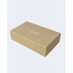 Beige Leather Keychain