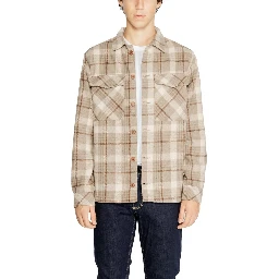 Beige Polyester Pattern Shirt