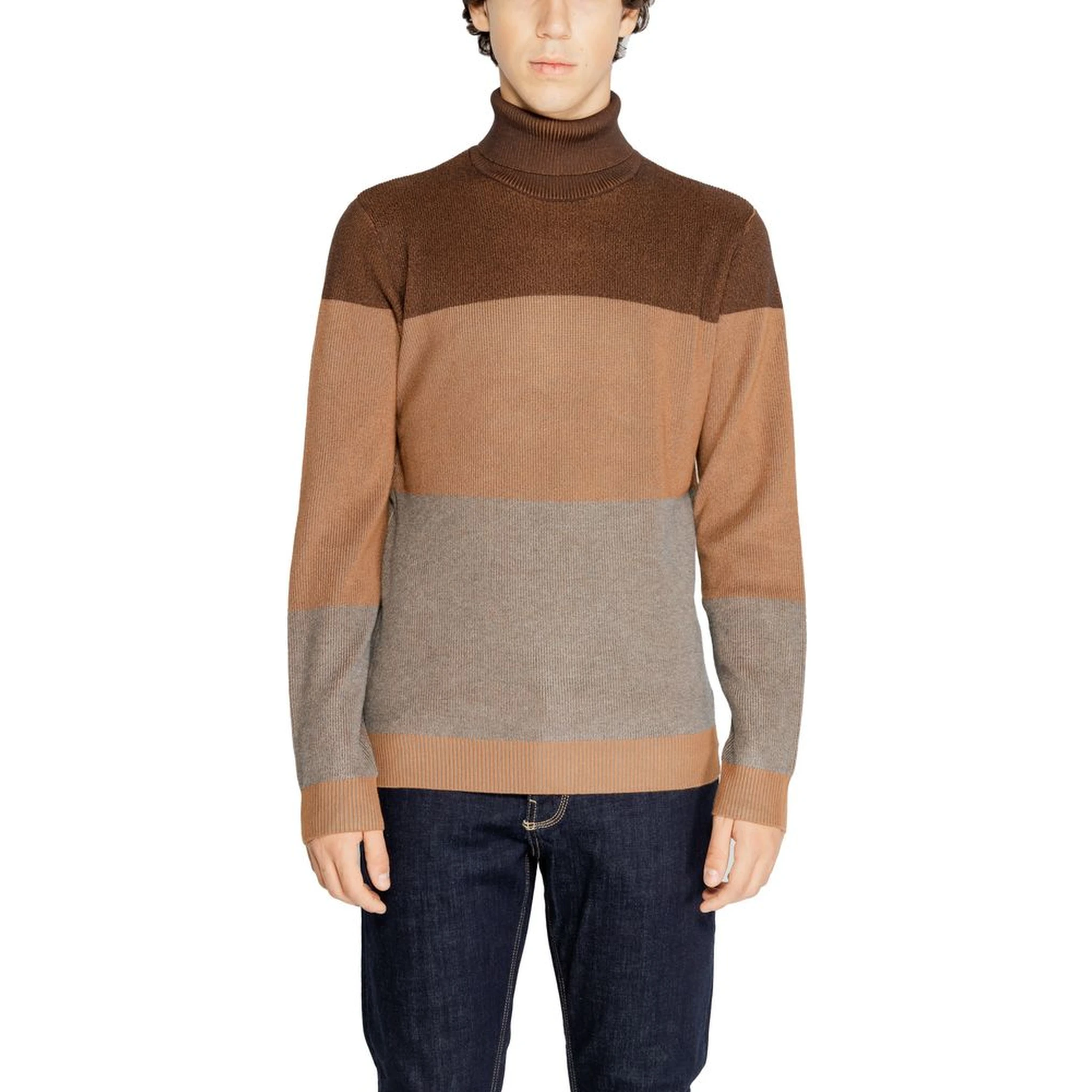 Brown Viscose Turtleneck
