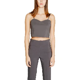 Gray Polyester Top