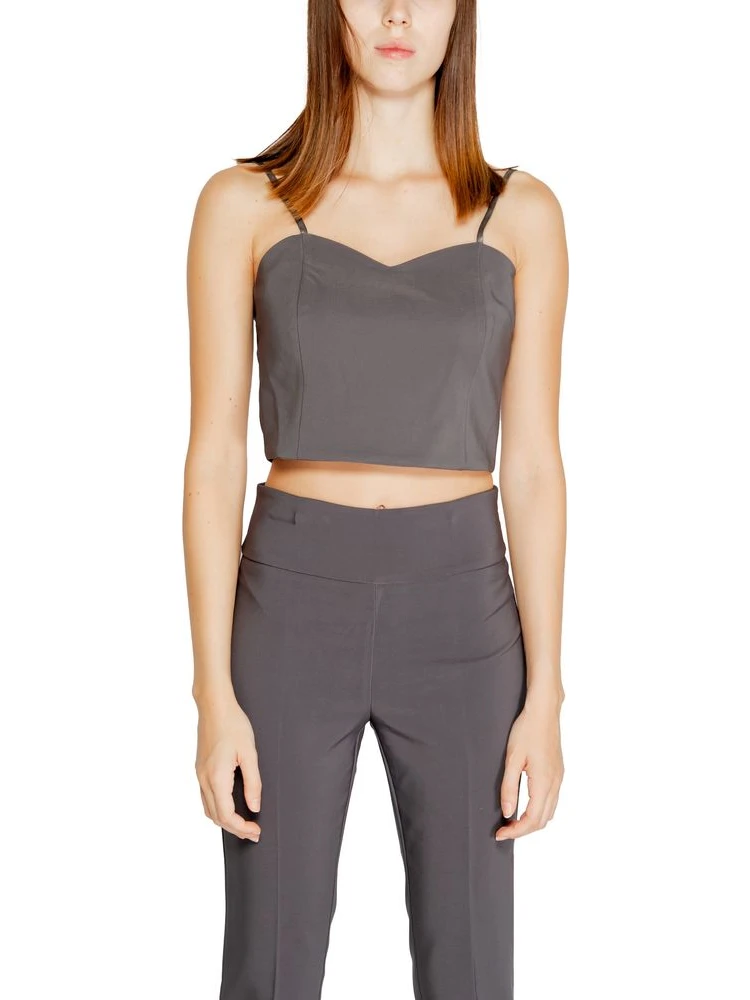 Gray Polyester Top