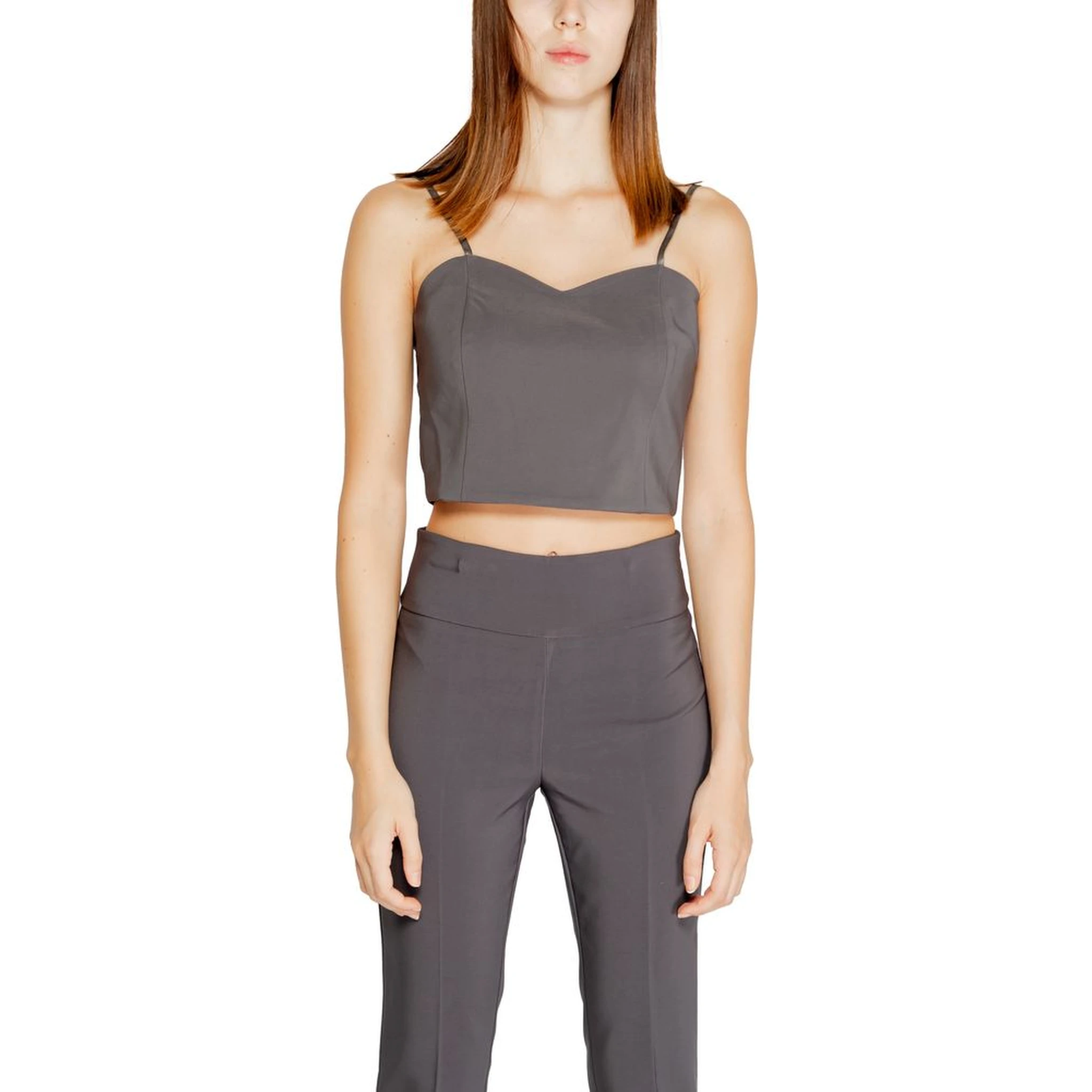 Gray Polyester Top