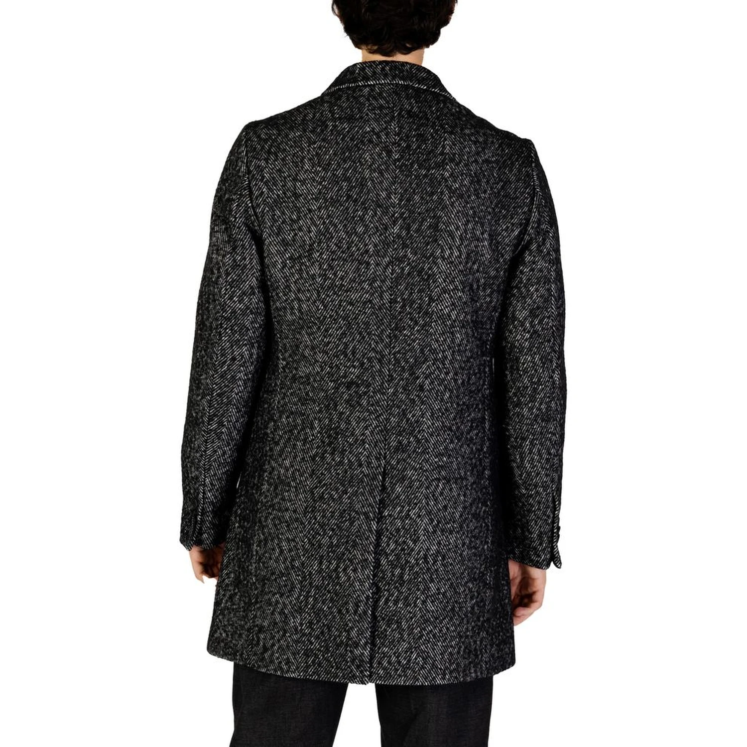 Black Polyester Coat