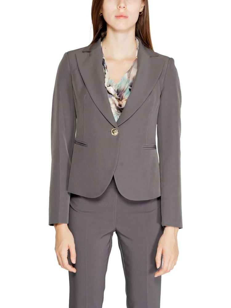 Gray Polyester Blazer