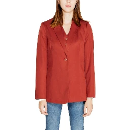 Red Polyester Blazer