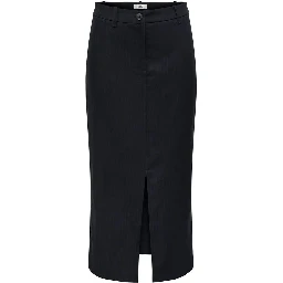 Gray Polyester Long Skirt