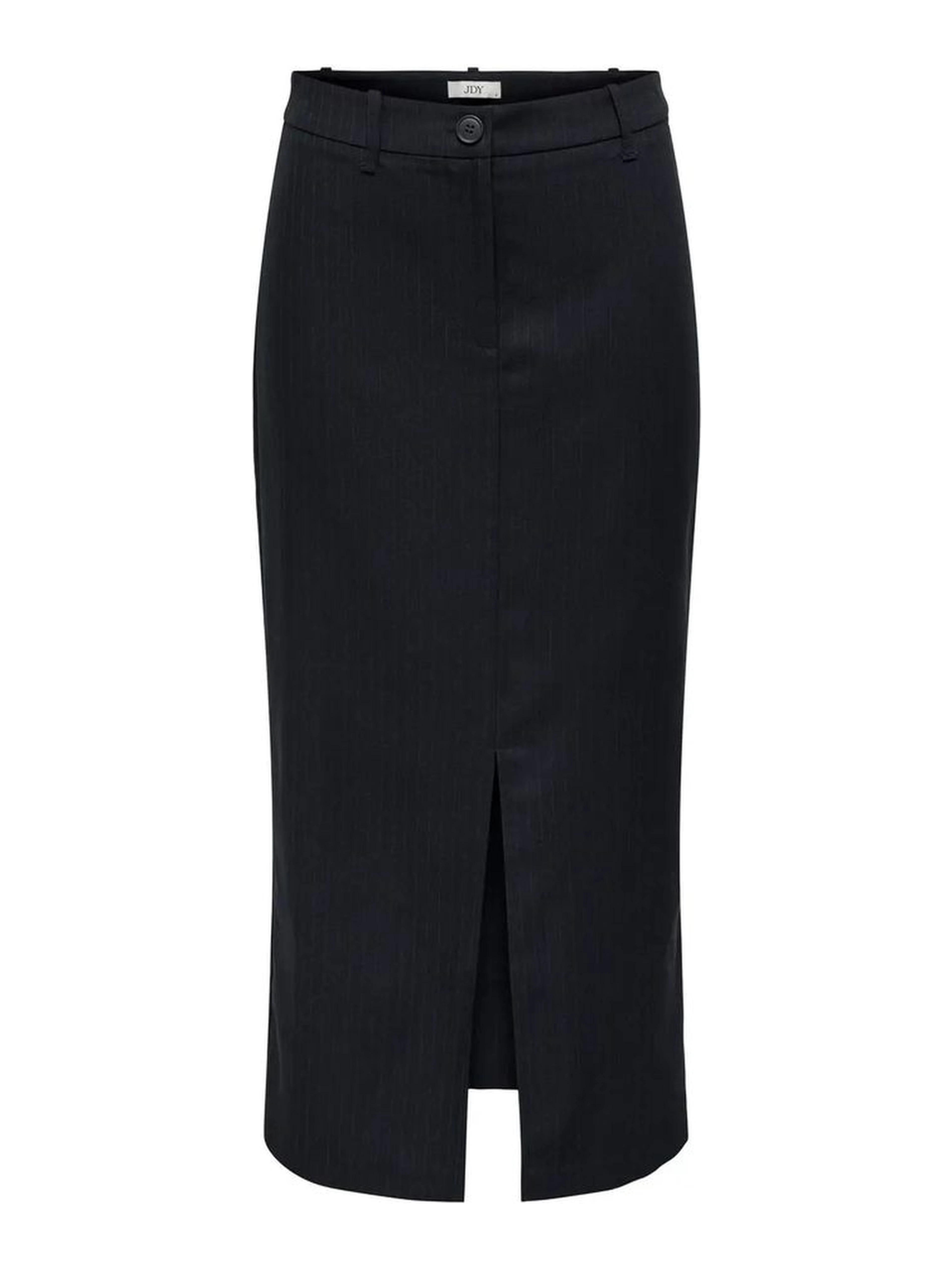 Gray Polyester Long Skirt