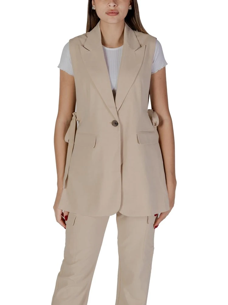 Beige Polyester Waistcoat