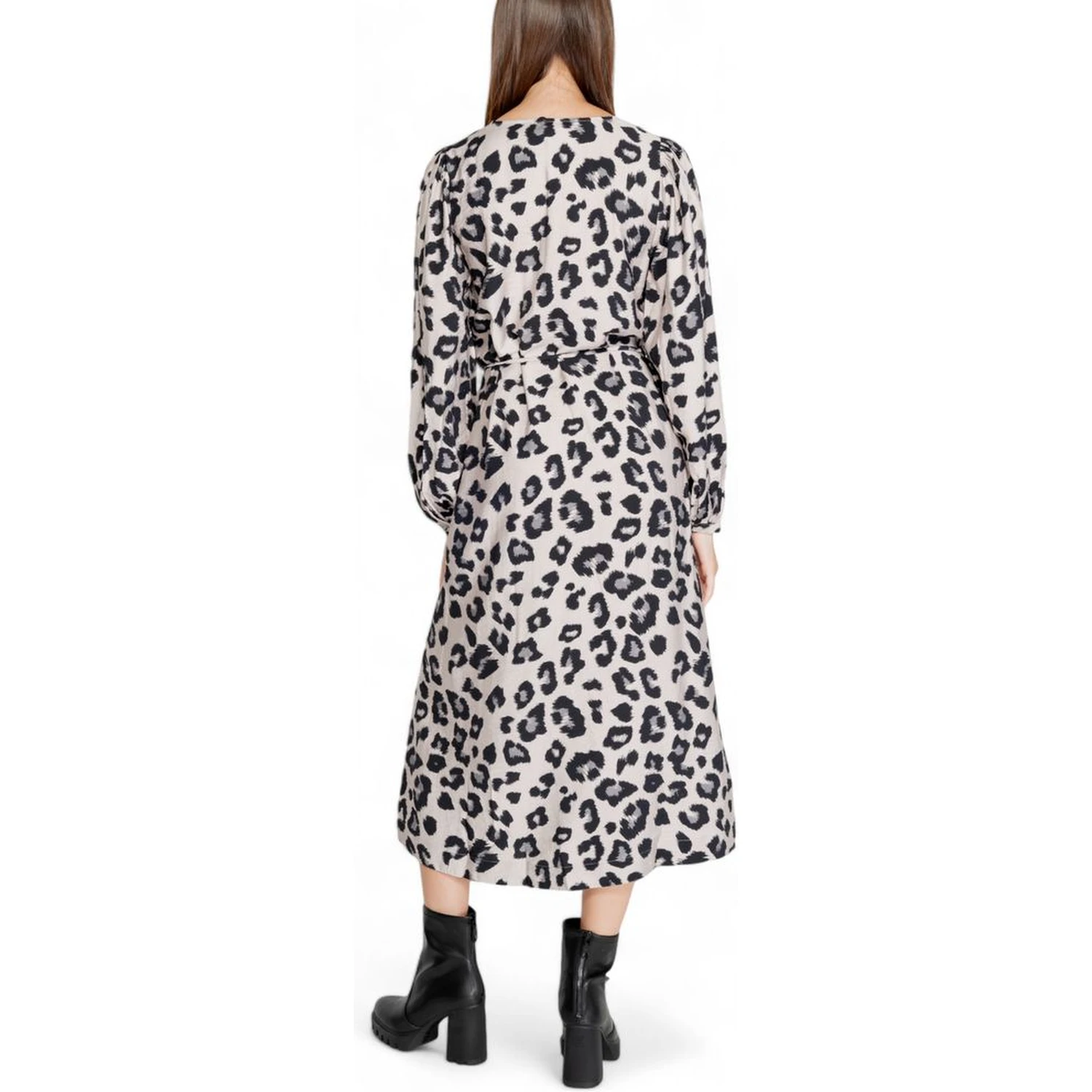 Gray Viscose Long Dress