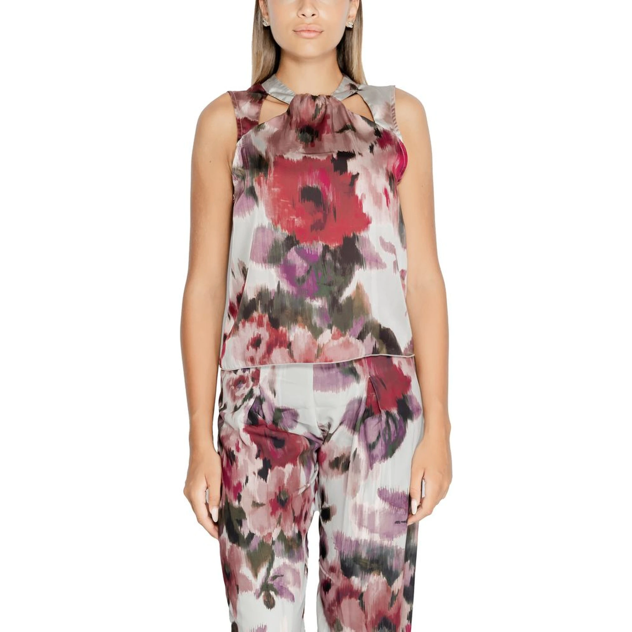 Bordeaux Polyester Tank Tops