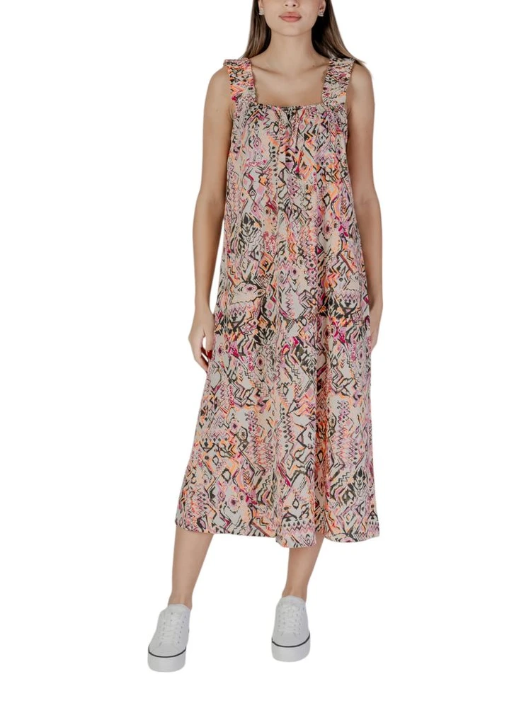 Multicolor Cotton Long Dress