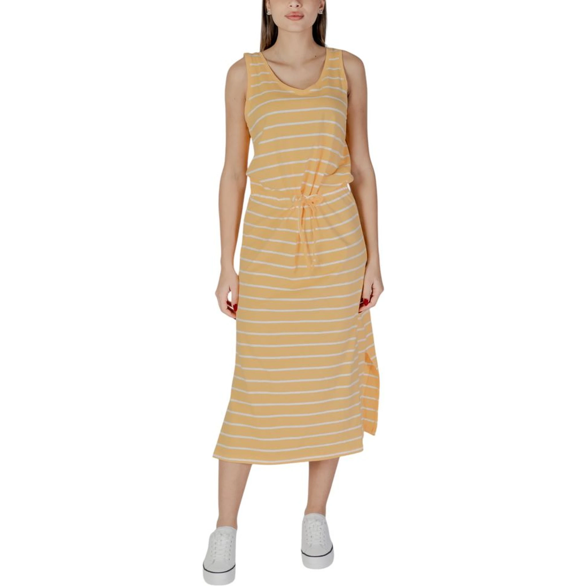 Yellow Cotton Long Dress