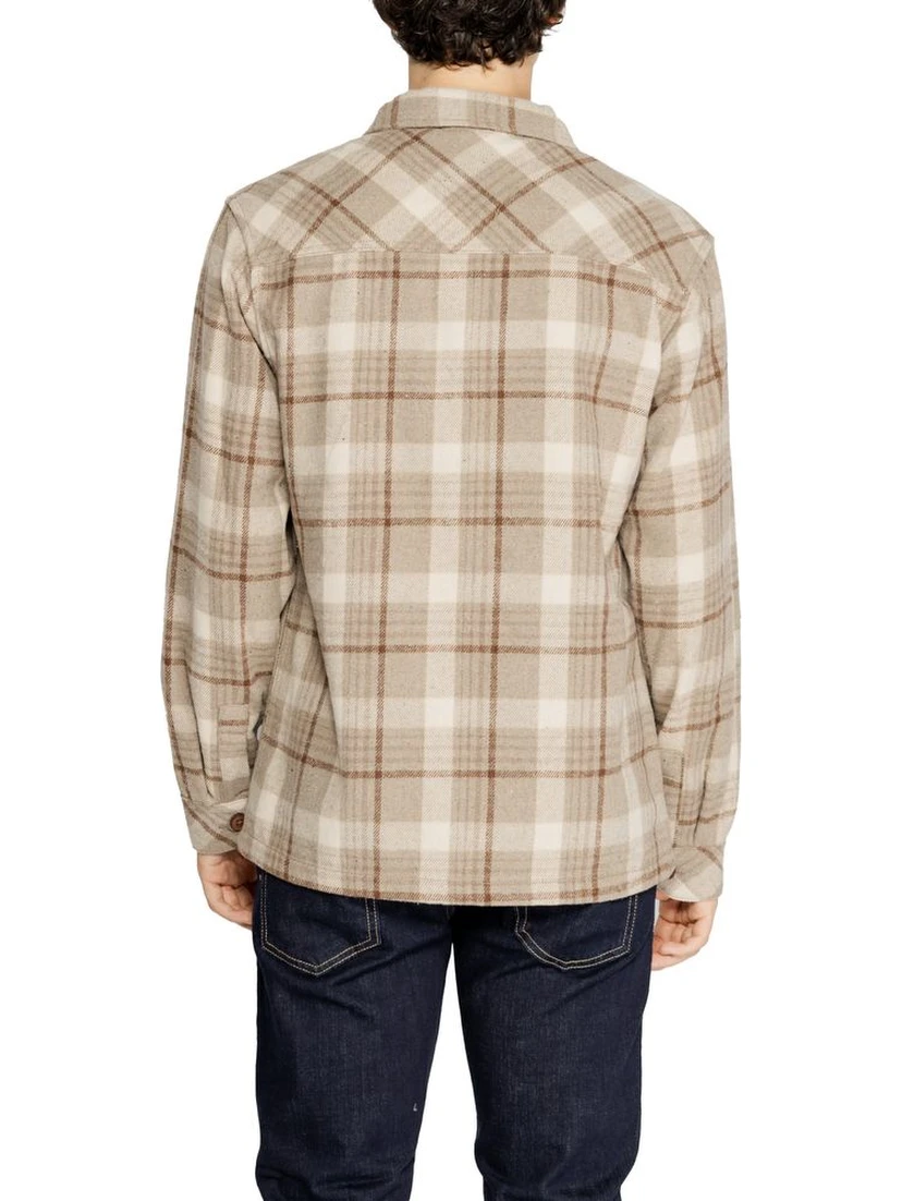 Beige Polyester Pattern Shirt