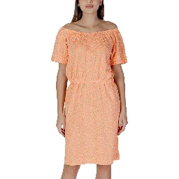 Orange Cotton Short Dress