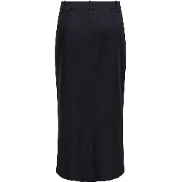 Gray Polyester Long Skirt
