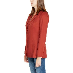 Red Polyester Blazer