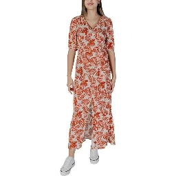 Red Viscose Long Dress