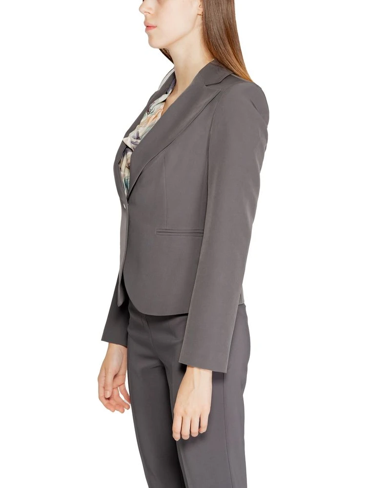 Gray Polyester Blazer alternative