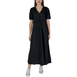 Black Linen Long Dress