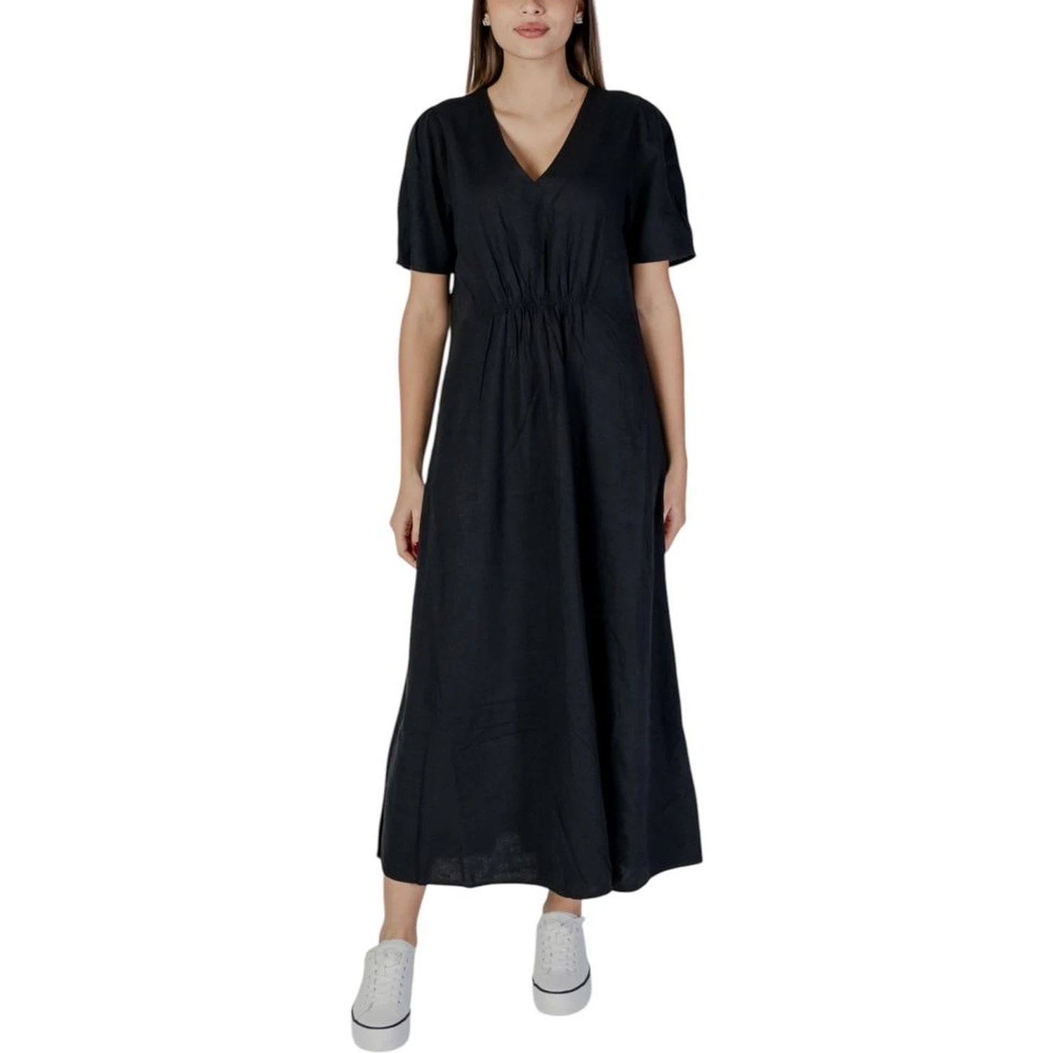 Black Linen Long Dress