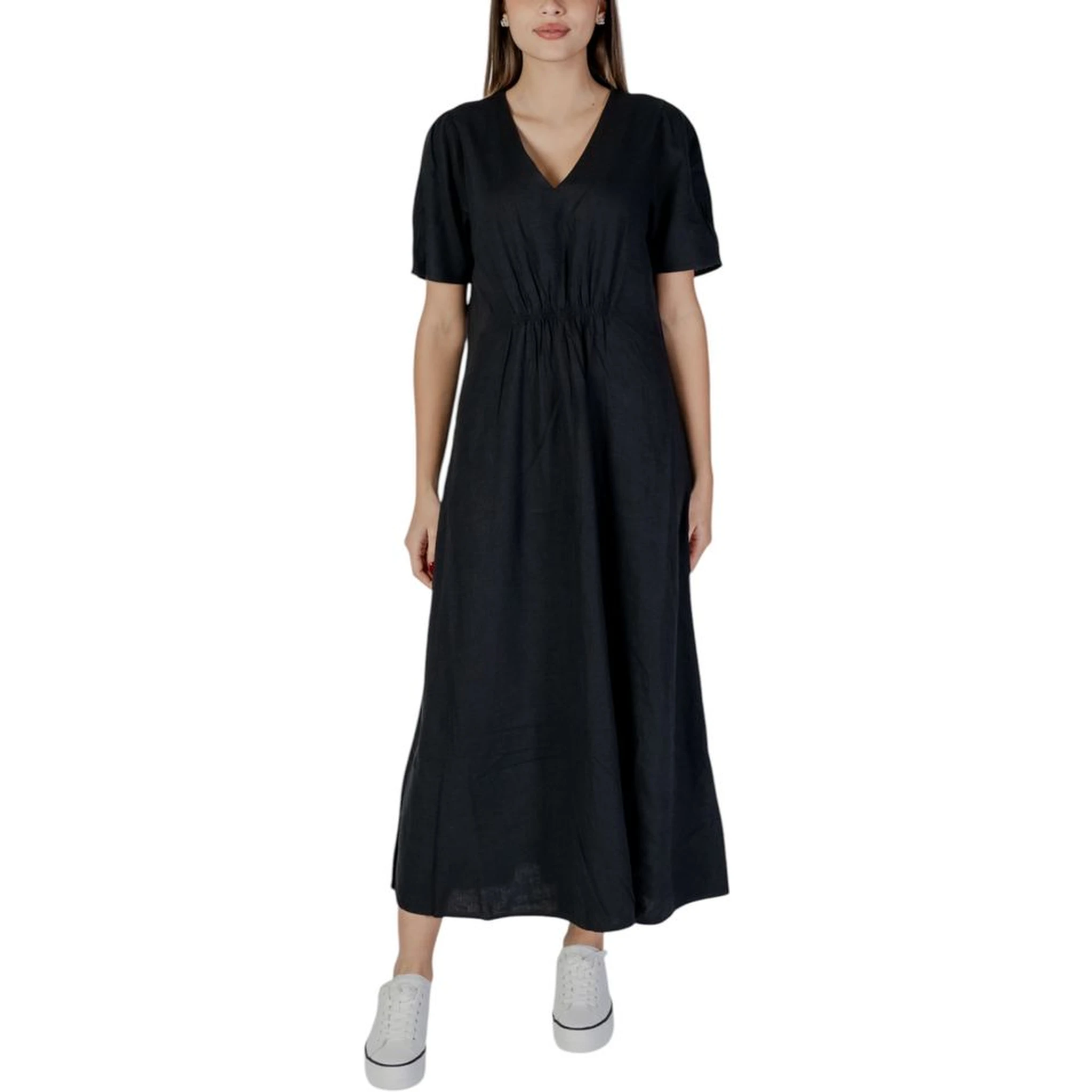 Black Linen Long Dress