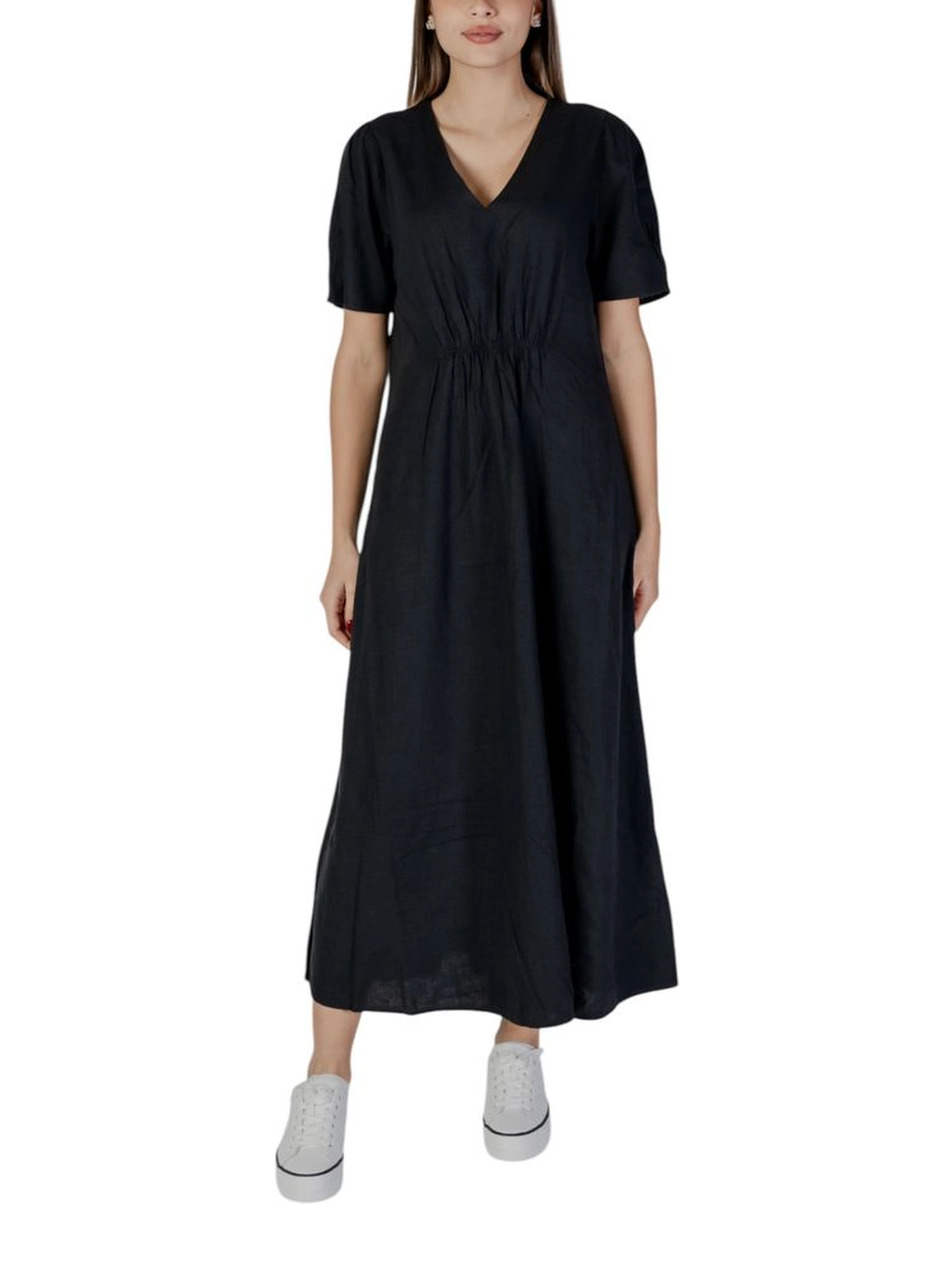 Black Linen Long Dress
