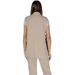 Beige Polyester Waistcoat