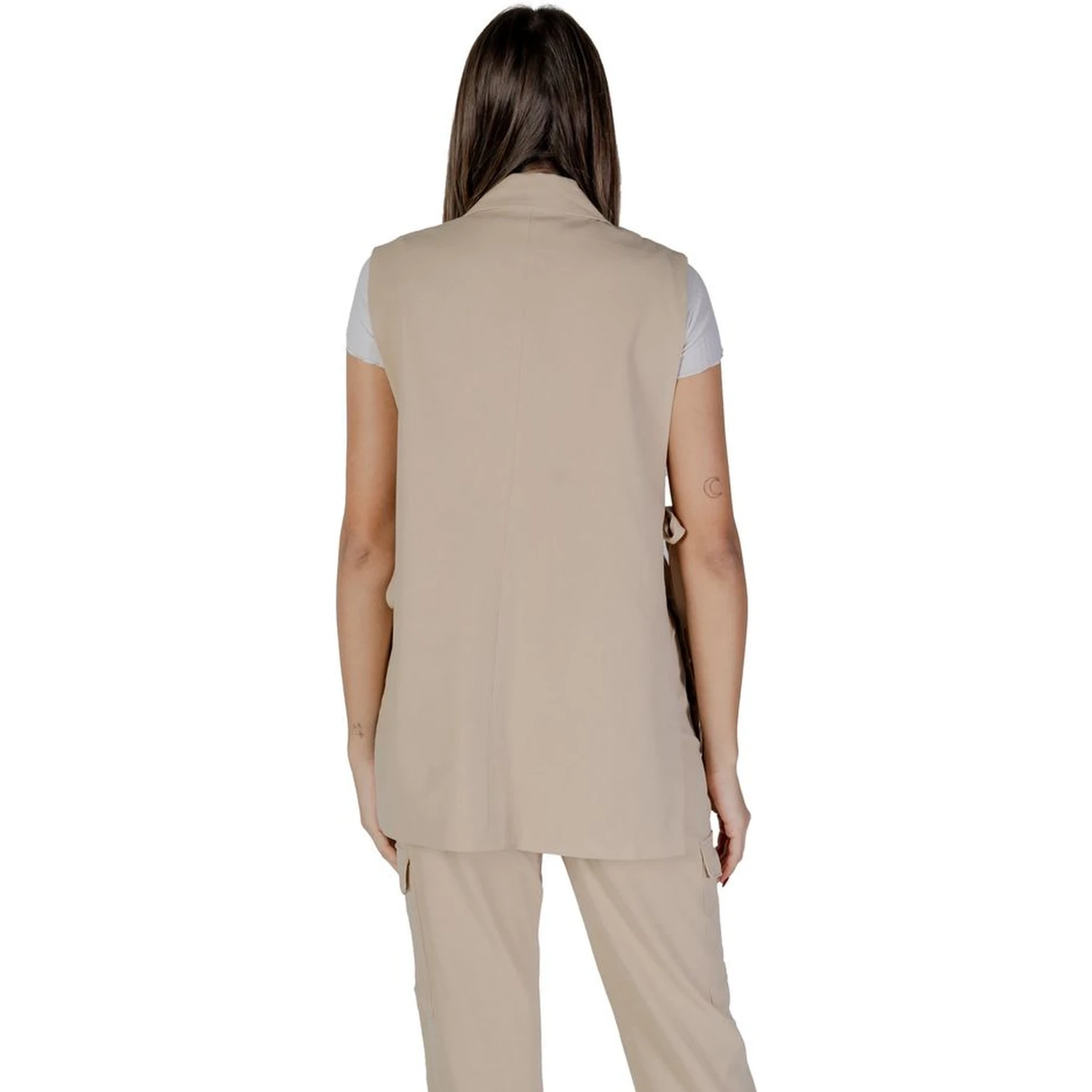Beige Polyester Waistcoat