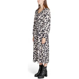 Gray Viscose Long Dress