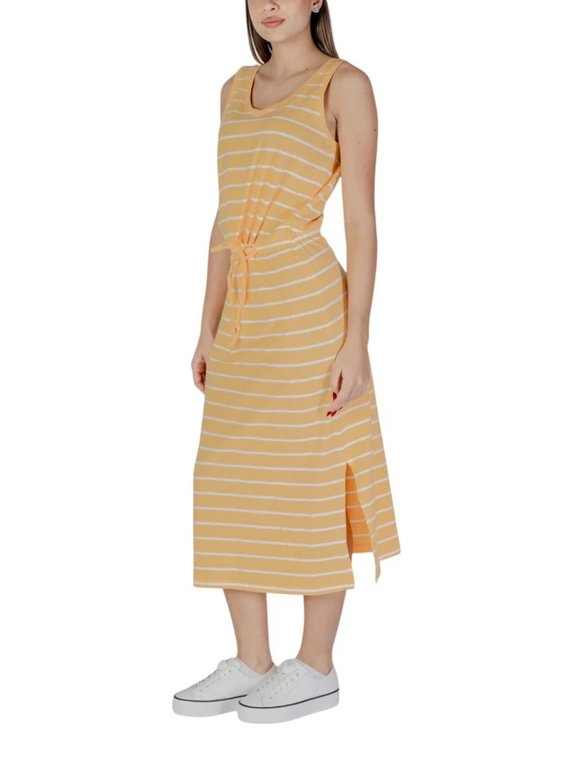 Yellow Cotton Long Dress