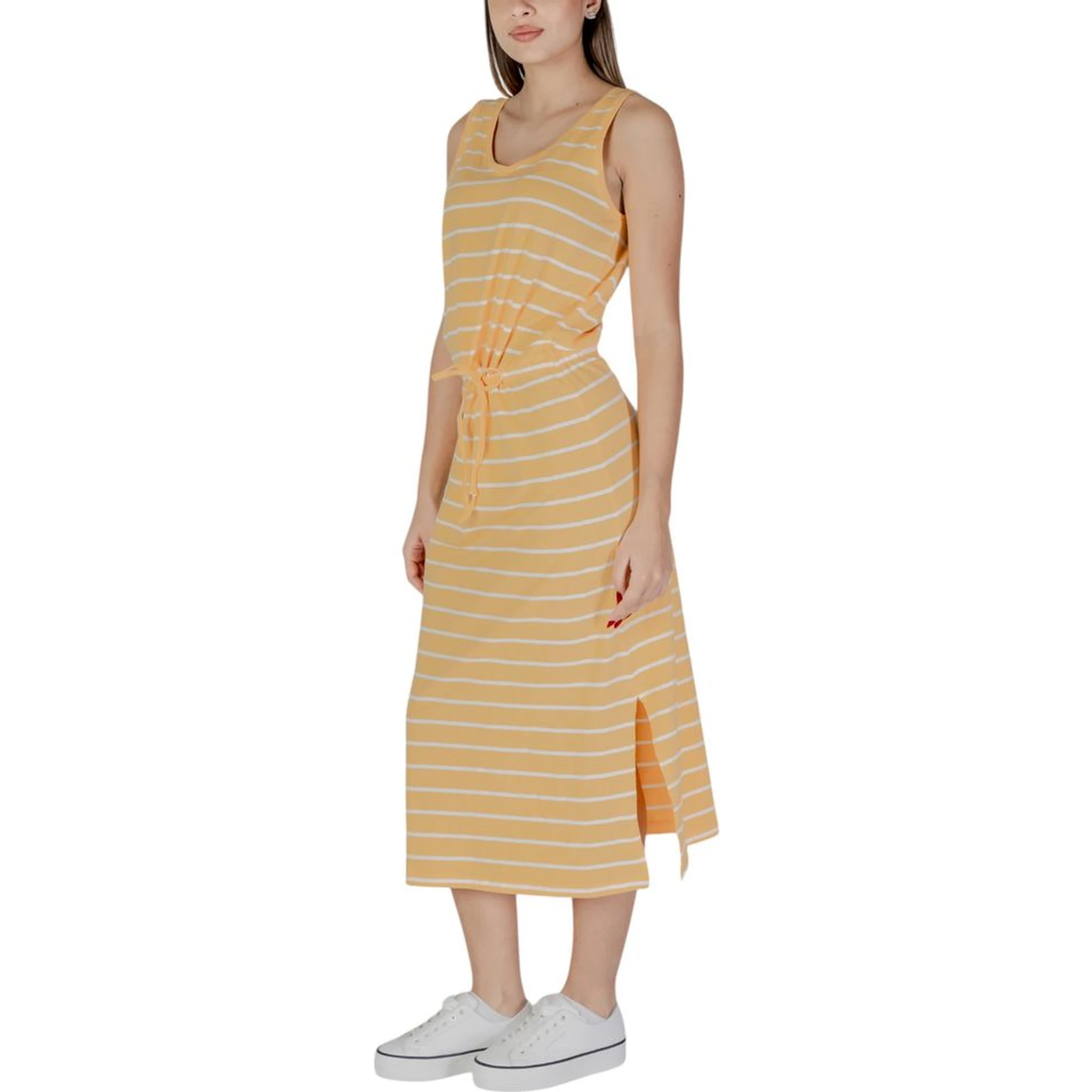 Yellow Cotton Long Dress