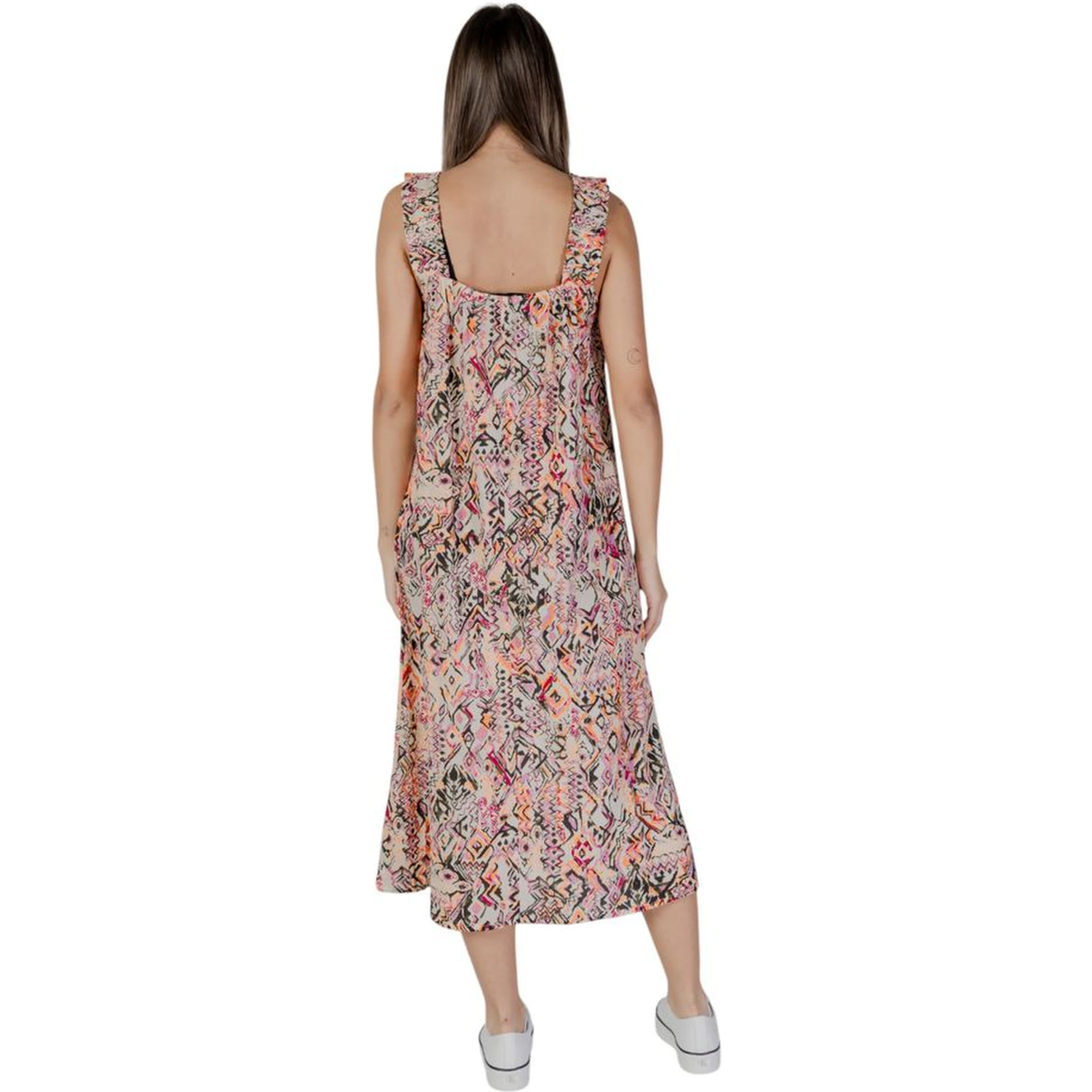 Multicolor Cotton Long Dress