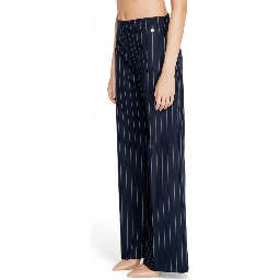 Blue Polyester Dress Pants