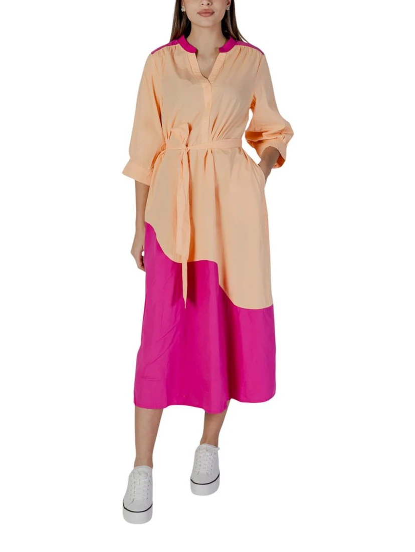 Orange Cotton Long Dress