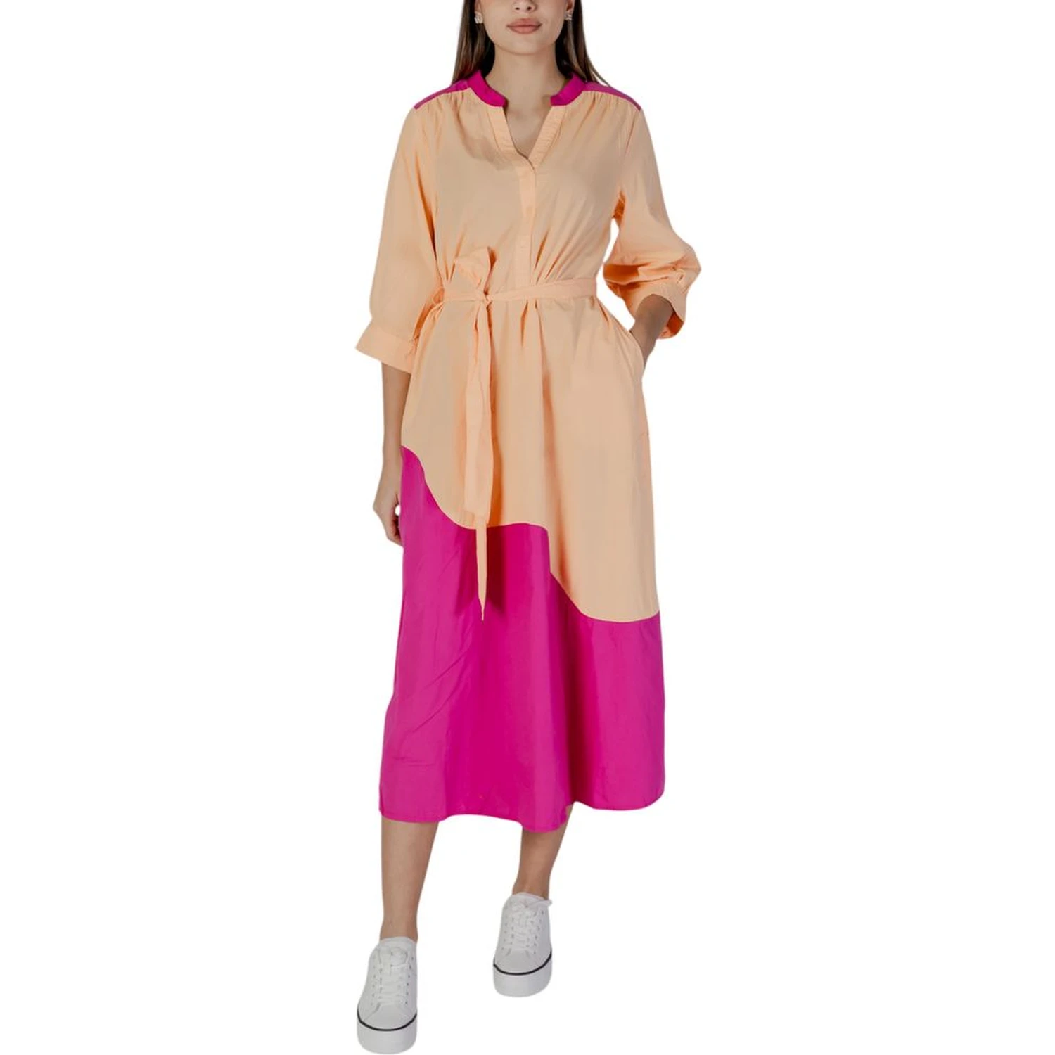Orange Cotton Long Dress