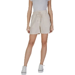 Beige Cotton Shorts