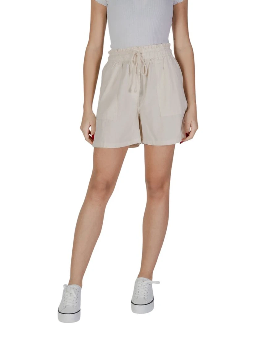 Beige Cotton Shorts