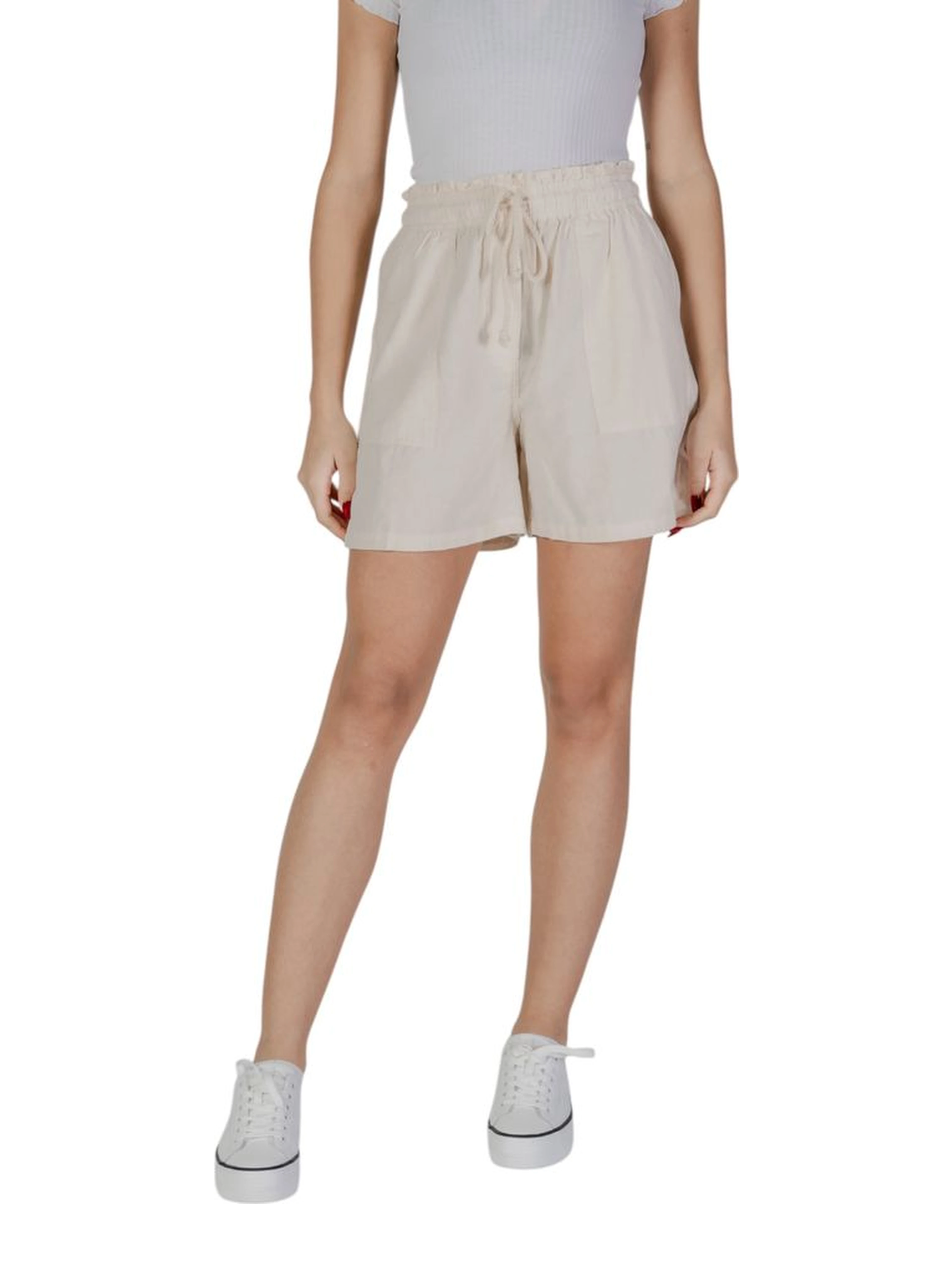 Beige Cotton Shorts