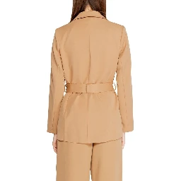 Beige Polyester Blazer