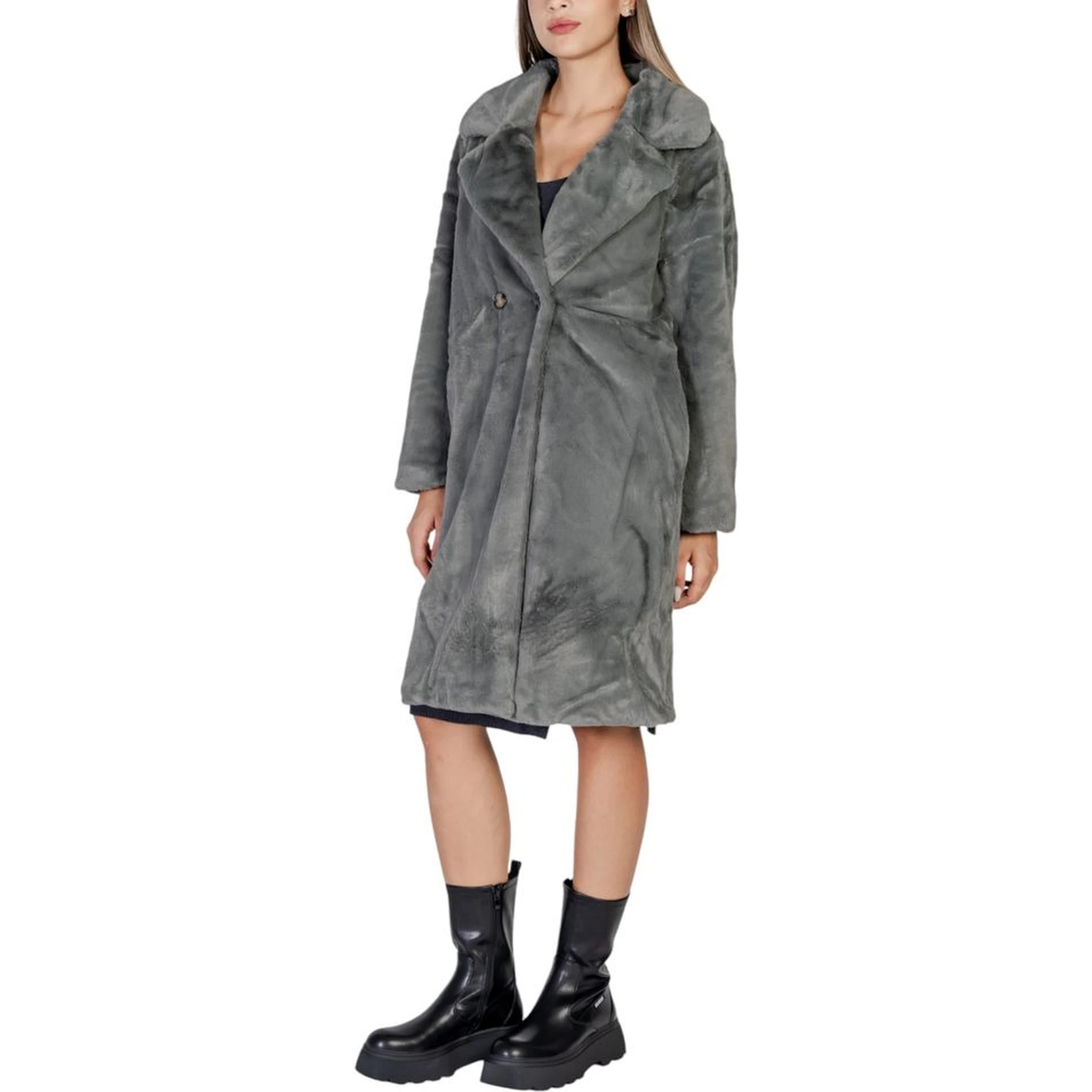 Black Polyester Coat