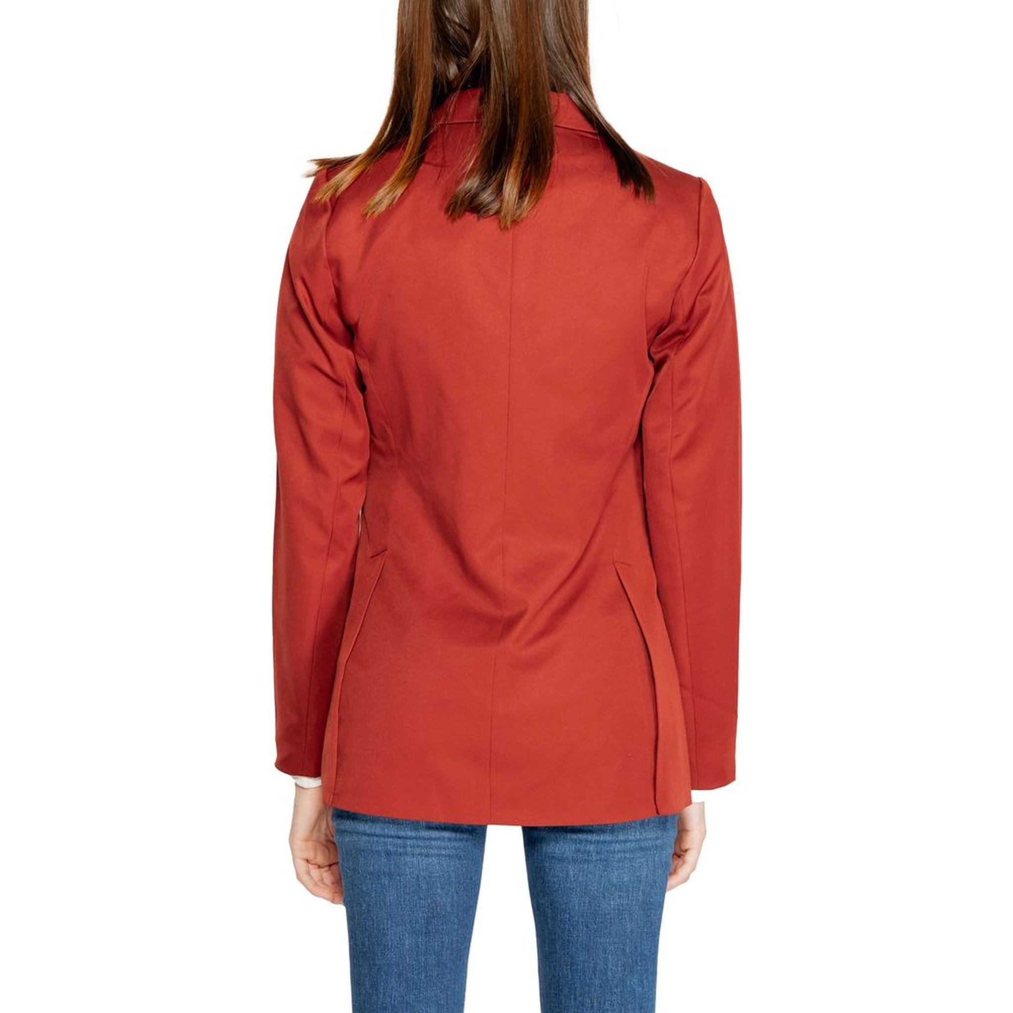 Red Polyester Blazer