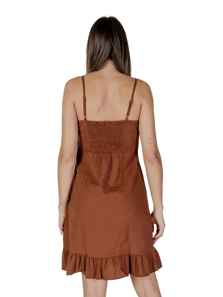 Brown Linen Midi Dress alternative