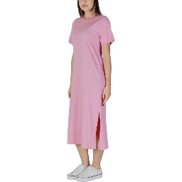 Multicolor Cotton Midi Dress