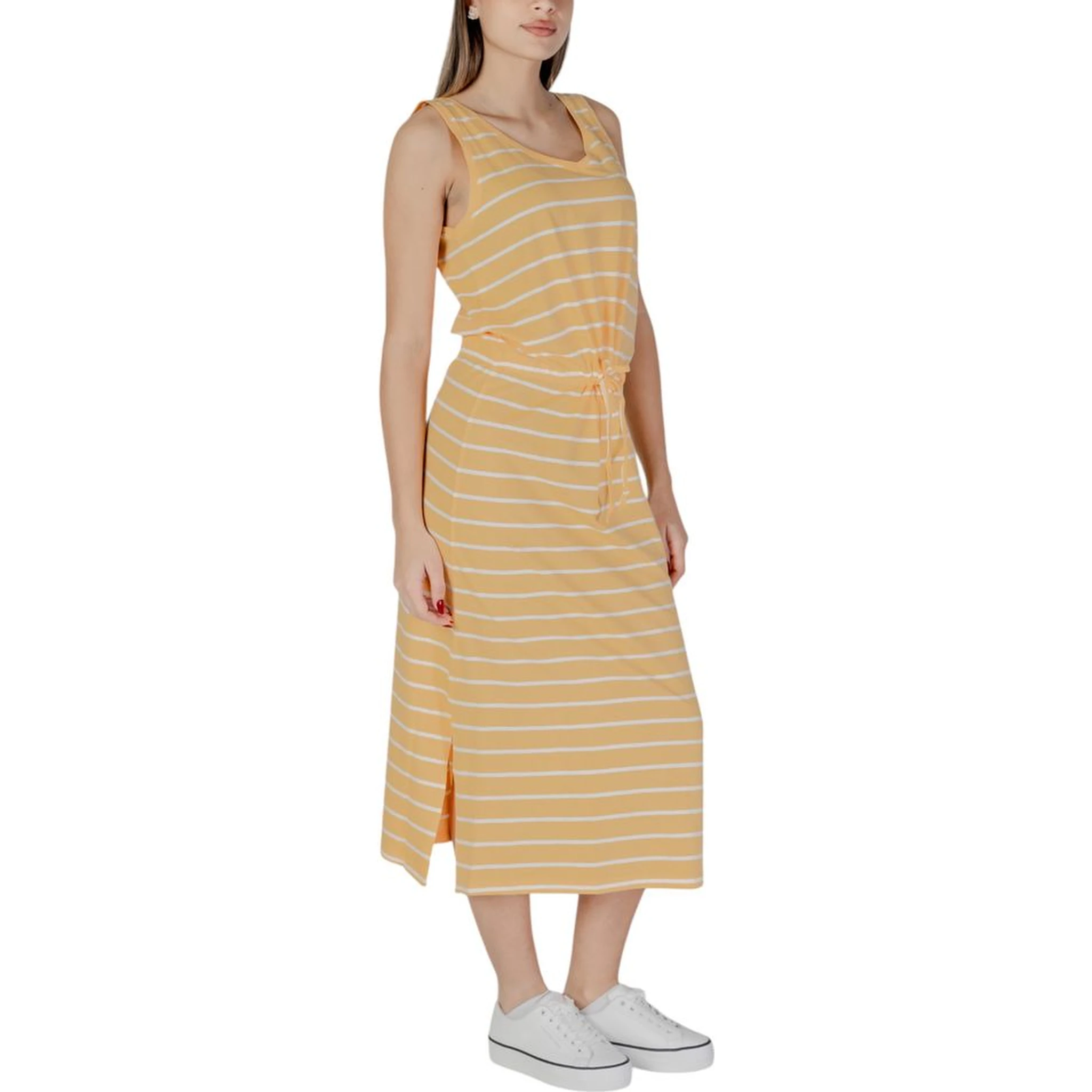 Yellow Cotton Long Dress