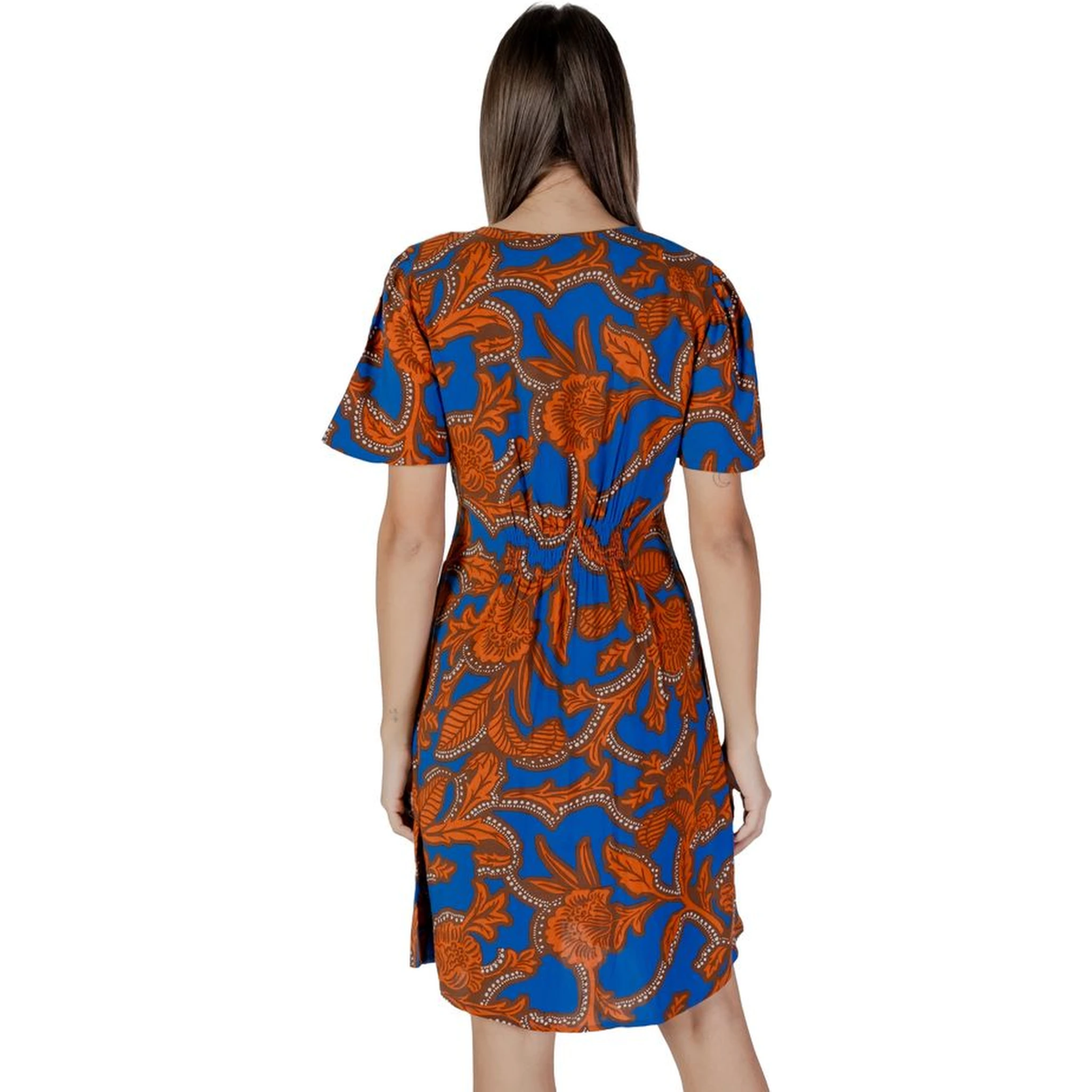 Blue Viscose Midi Dress