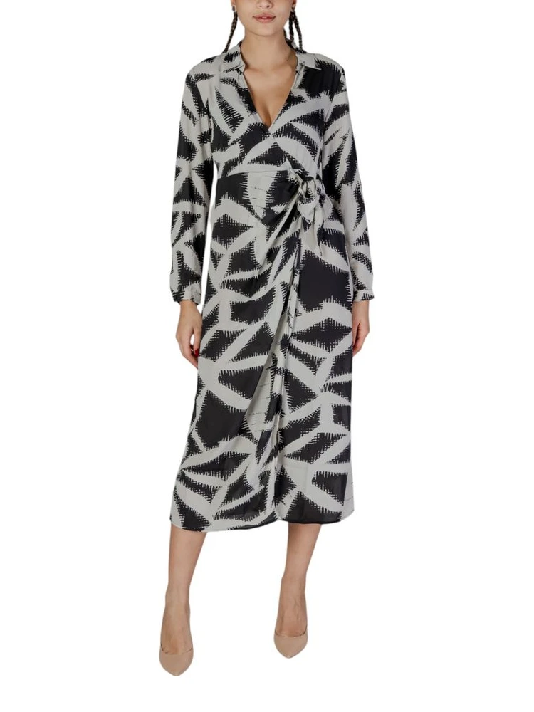 Black Recycled Polyester Long Dress