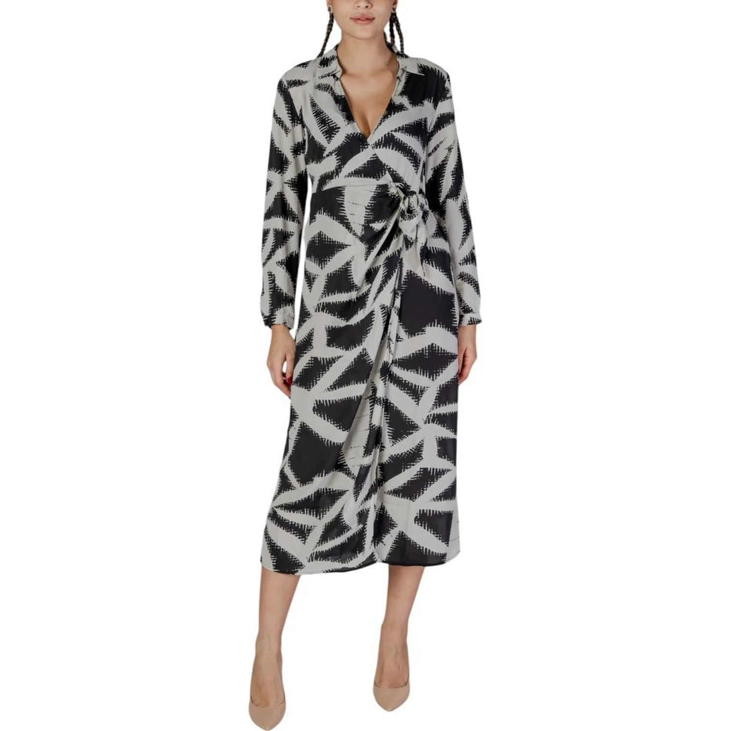 Black Recycled Polyester Long Dress