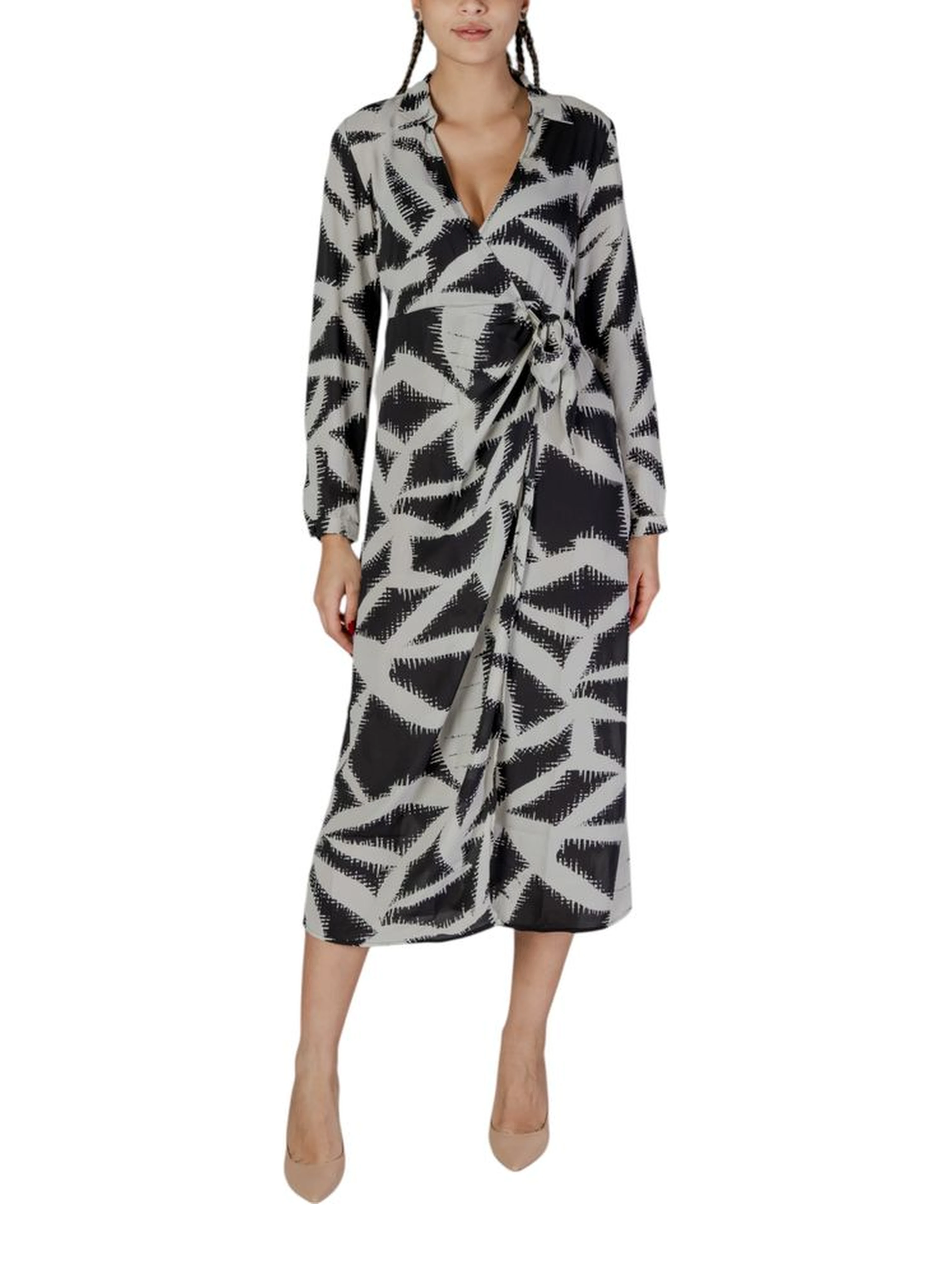 Black Recycled Polyester Long Dress