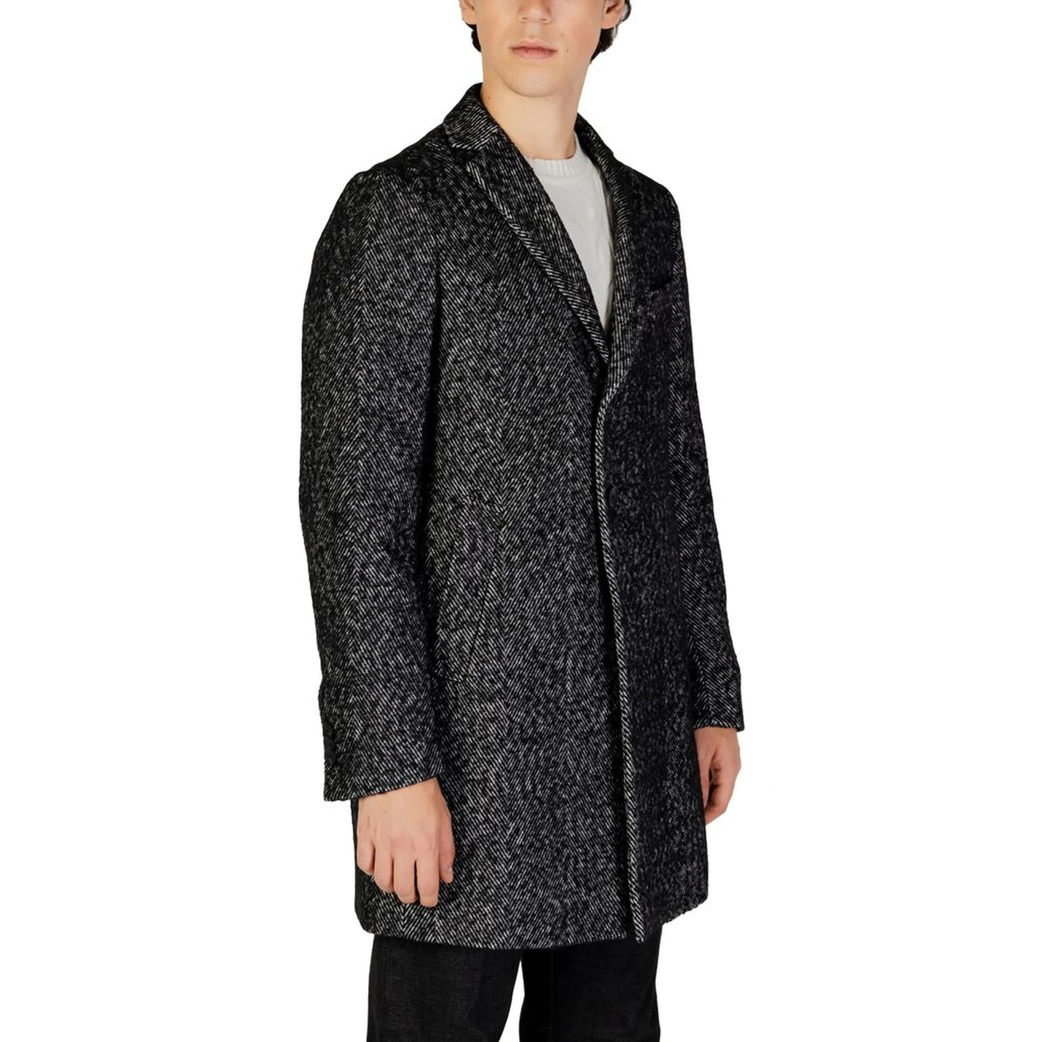 Black Polyester Coat