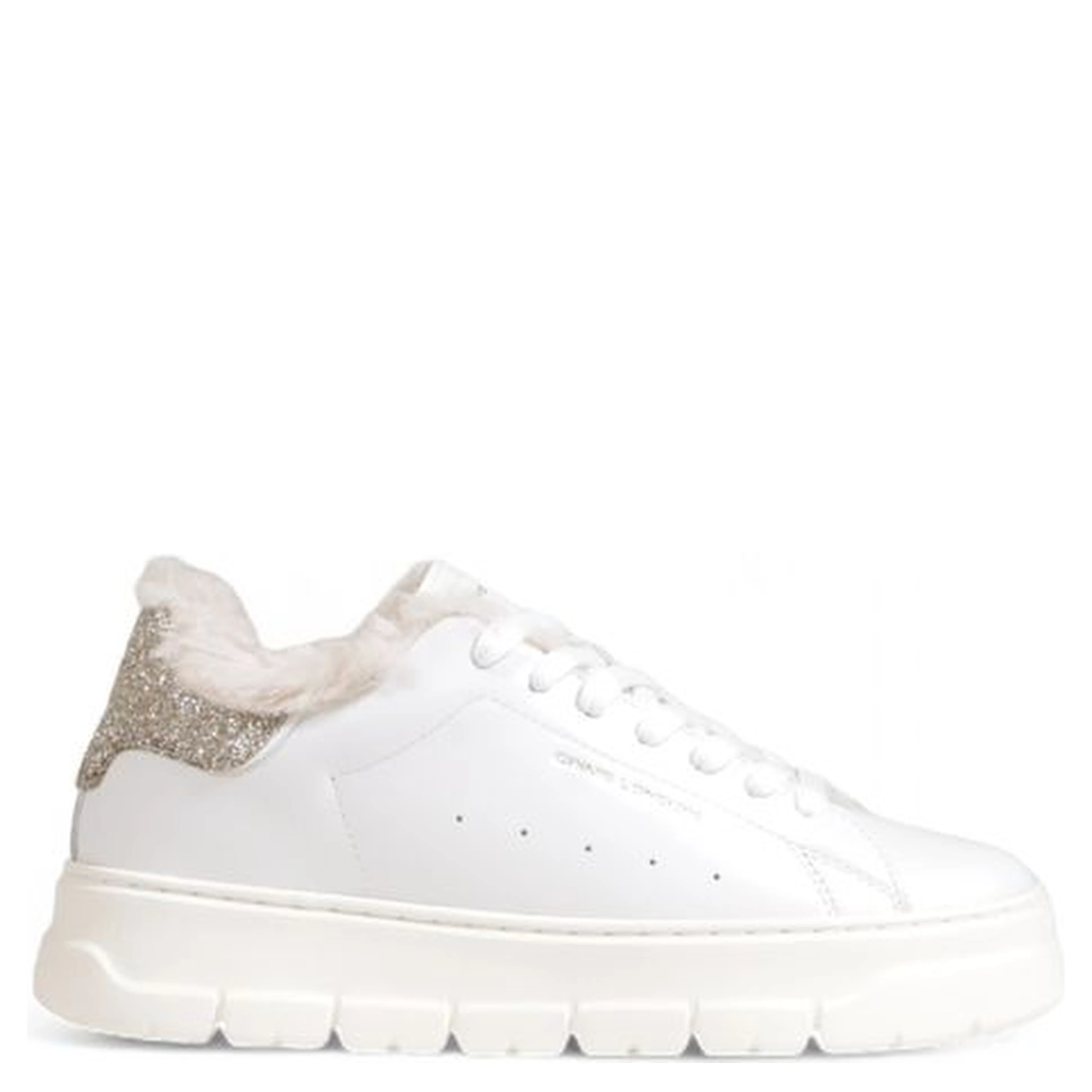 White Leather Chunky Sneakers